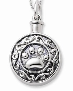 Ash Pendant - Pets Paw Print - PPP2