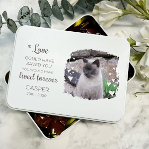 Pet Memorial Keepsake Tin – Lived Forever CVG12
