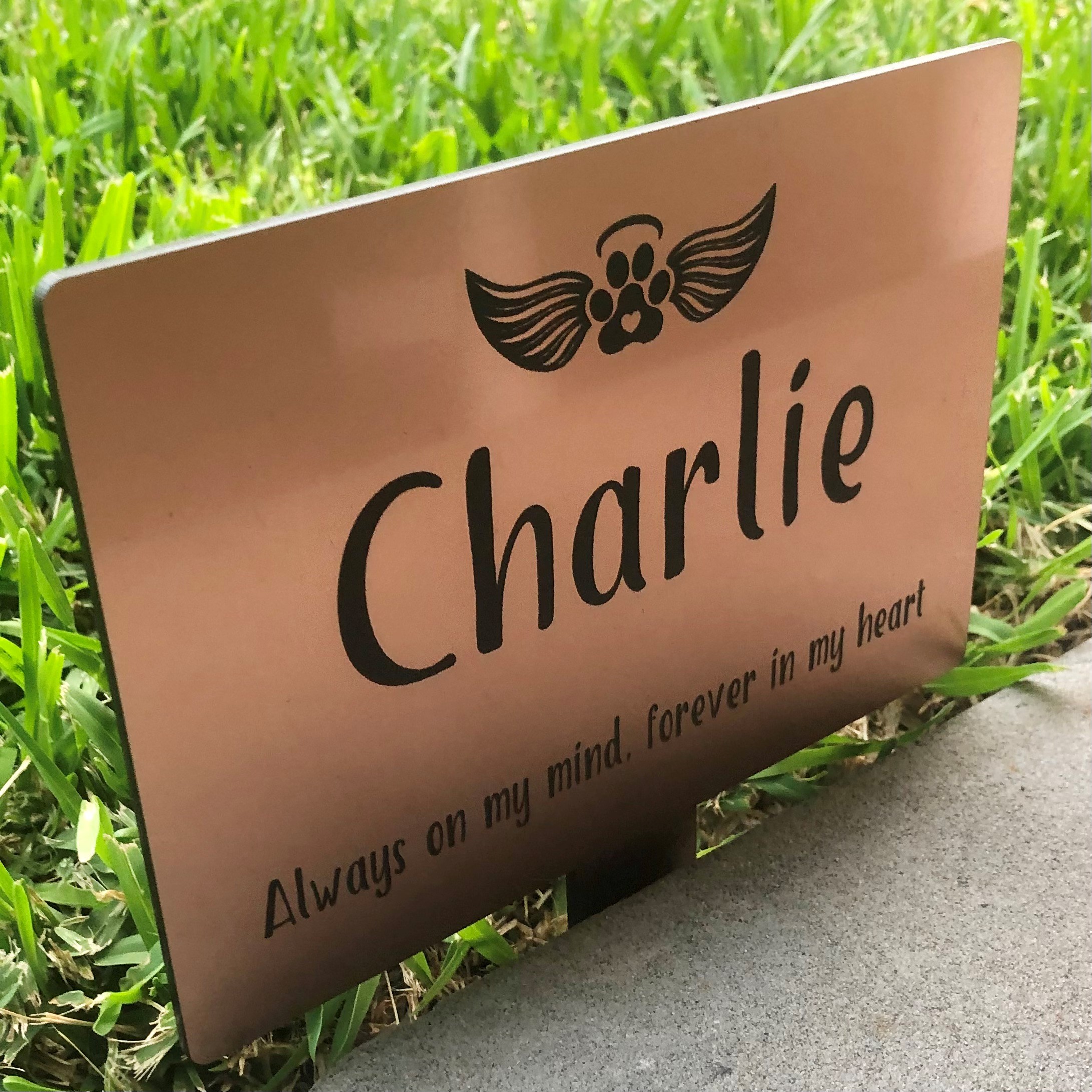 Memorial Garden Plaque – Paw With Wings CVG9